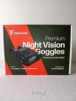 Visiocrest Gants De Vision De Nuit Premium 8x Zoom Numérique N-7x31/1080-bl Nib