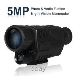 Vision De Nuit Monoculaire Portée Vidéo Dvr Photo 5x40 Zoom Infrarouge Digital+8gb 5y