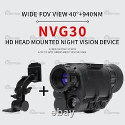 Vision nocturne NVG30 940nm infrarouge HD WiFi lunettes de vision nocturne numériques pour la chasse