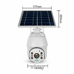 Wifi Solar Camera Wireless Security 1080p Vision Nocturne Extérieure Ip66 Imperméable À L’eau