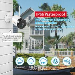 Wireless 4ch Nvr 12'' Monitor 1080p Ip Camera System Wi-fi 2mp Security Home Cctv
