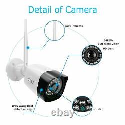 Zoohi 8ch 1080p Extérieur Wireless Security Camera System 1080p Wifi Nvr Accueil Cctv