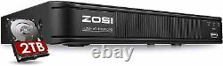 Zosi H. 256+ 5mp Lite 8ch Surveillance Security Smart Recording 1080p Dvr 2 To
